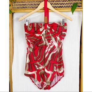 TARA GRINNA BANDEAU SWIMSUIT ONE-PIECE